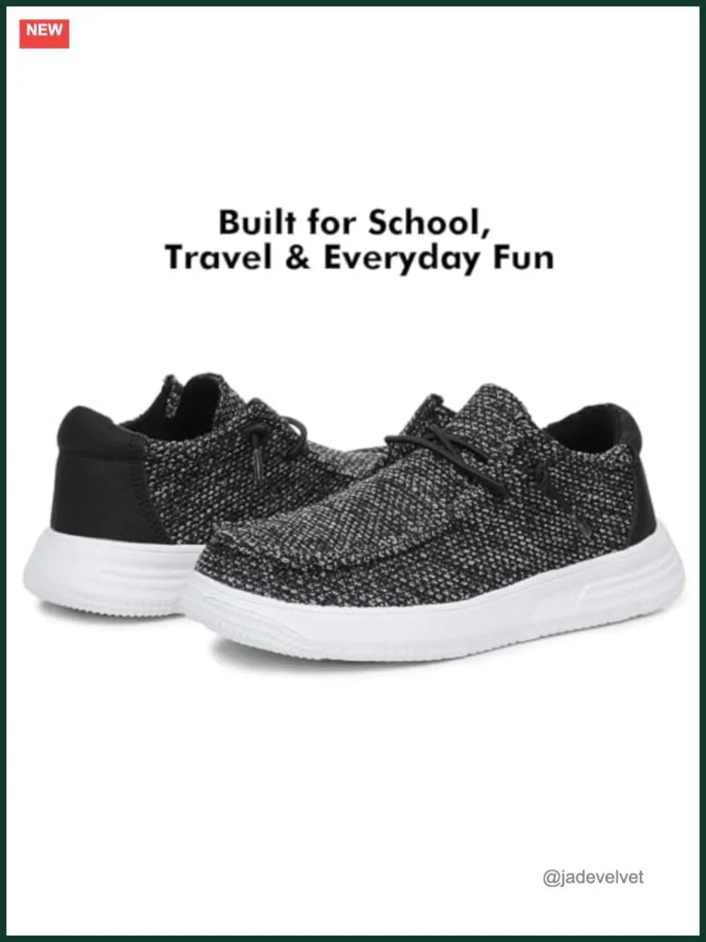 Kids Lightweight Slip-On Walking Loafers Breathable Cushioned Easy On/Off